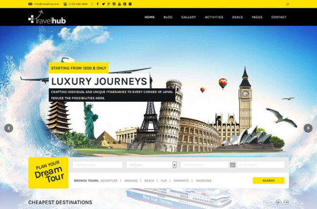 Giới thiệu dịch vụ thiết kế website du lịch chuyên nghiệp