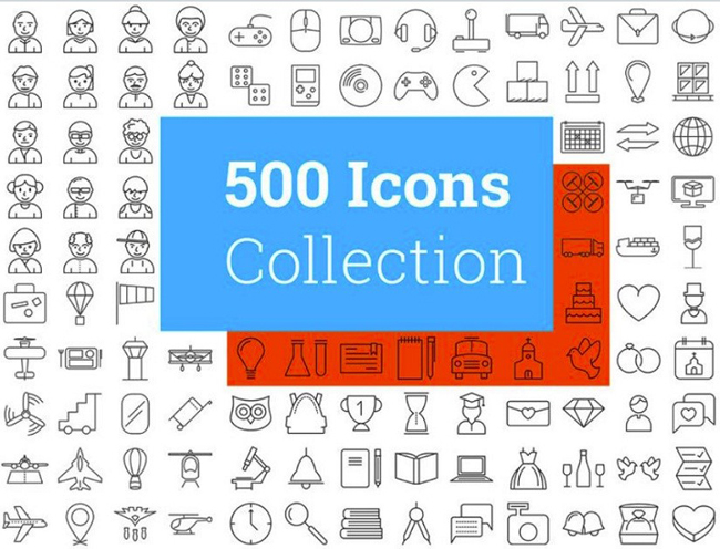 500 mẫu biểu tượng hiện đại