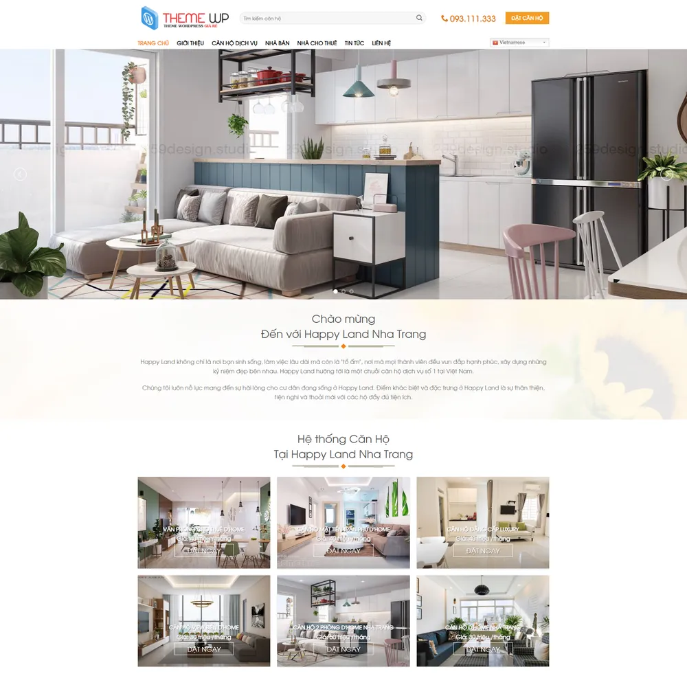 Mẫu website công ty kiến trúc xây dựng M-143