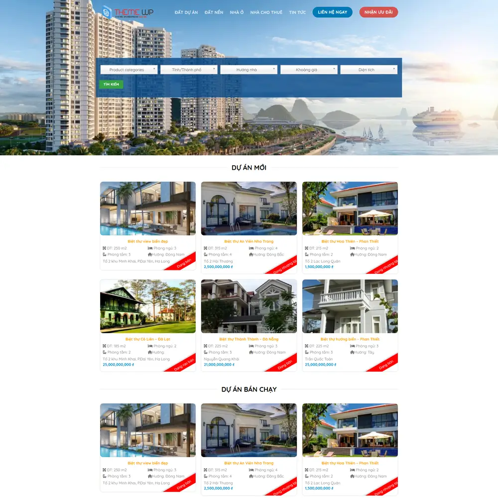 Mẫu website Bất động sản nghỉ dưỡng An Viên M-149