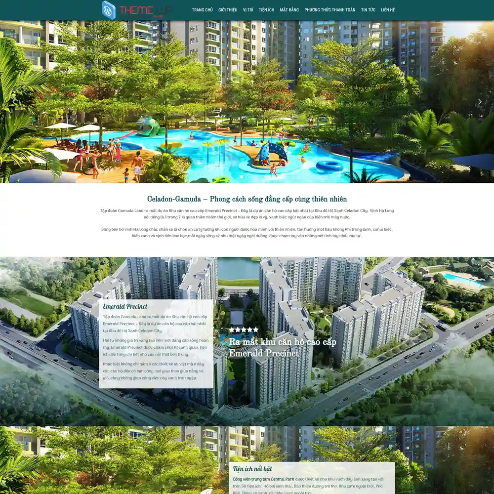 Mẫu website Dự án Bất động sản Celadon Gamuda M-152
