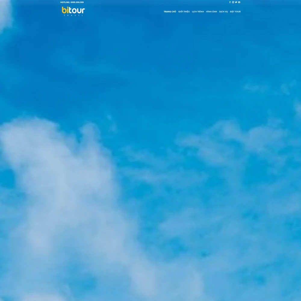 Mẫu website Landing page Tour Du lịch Bi Tour M-181