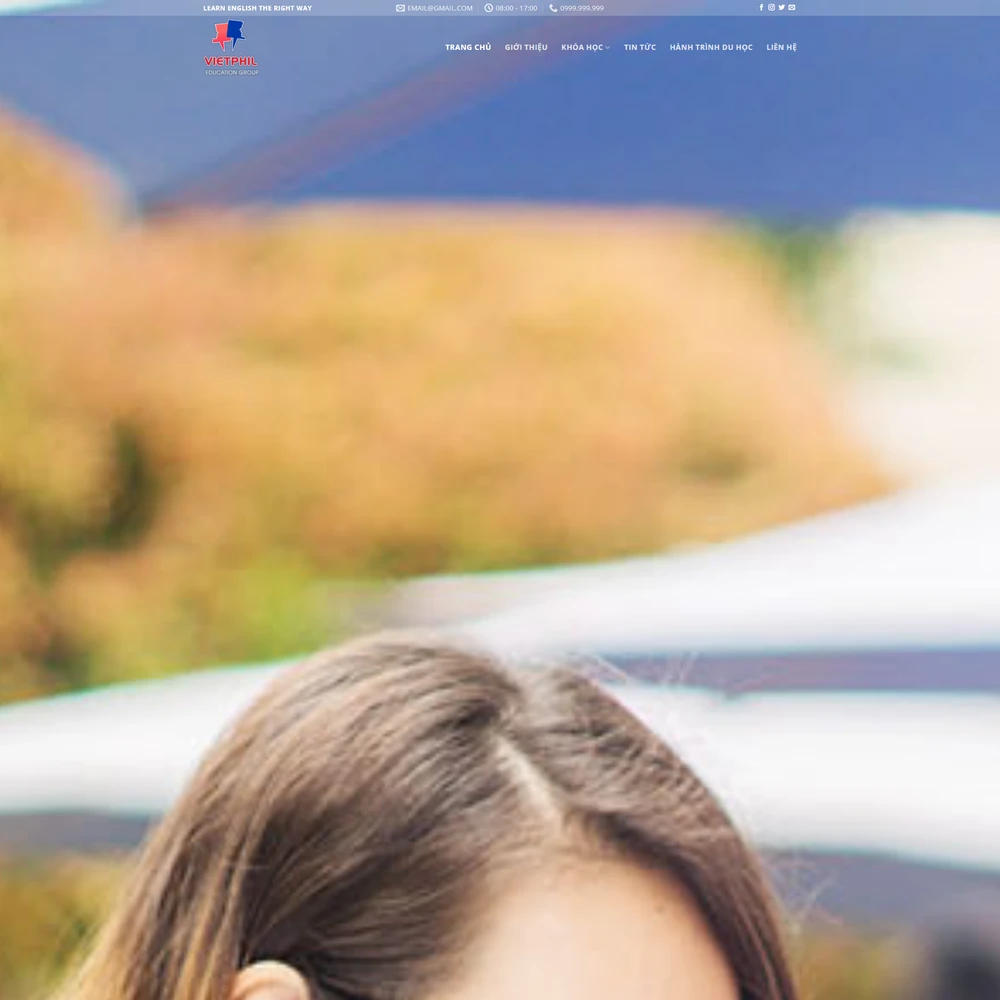 Mẫu website Trung tâm tư vấn Du học Việt Mỹ