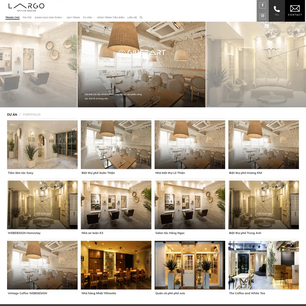 Mẫu website Công ty kiến trúc nội thất Cool Home