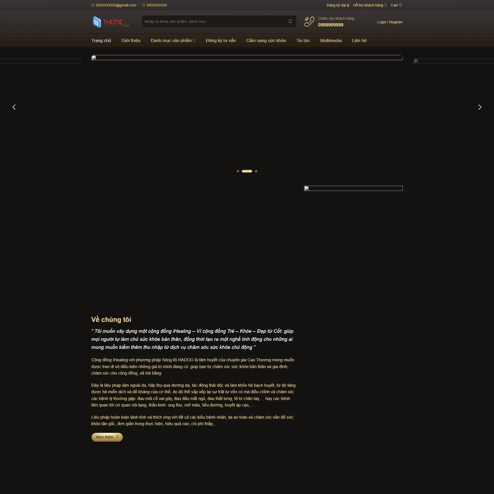 Mẫu website mỹ phẩm, làm đẹp, thực phẩm chức năng Aha beauty