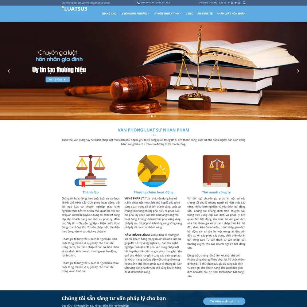 Mẫu website công ty luật M-390