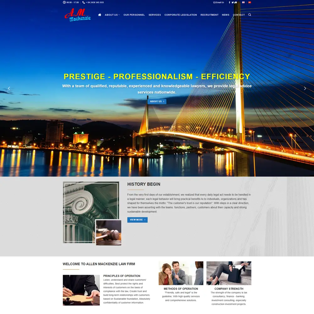 Mẫu website Công ty Luật M-391