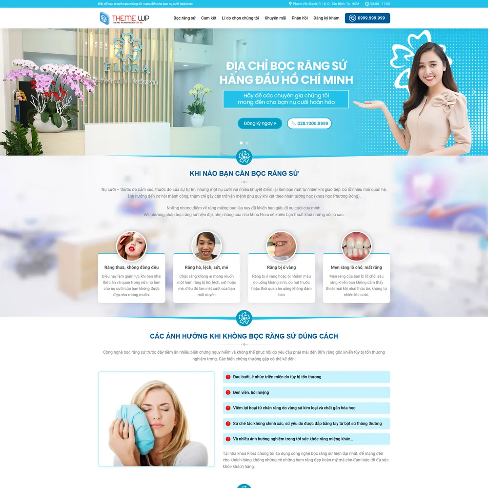 Mẫu website Nha khoa, phòng khám M-434