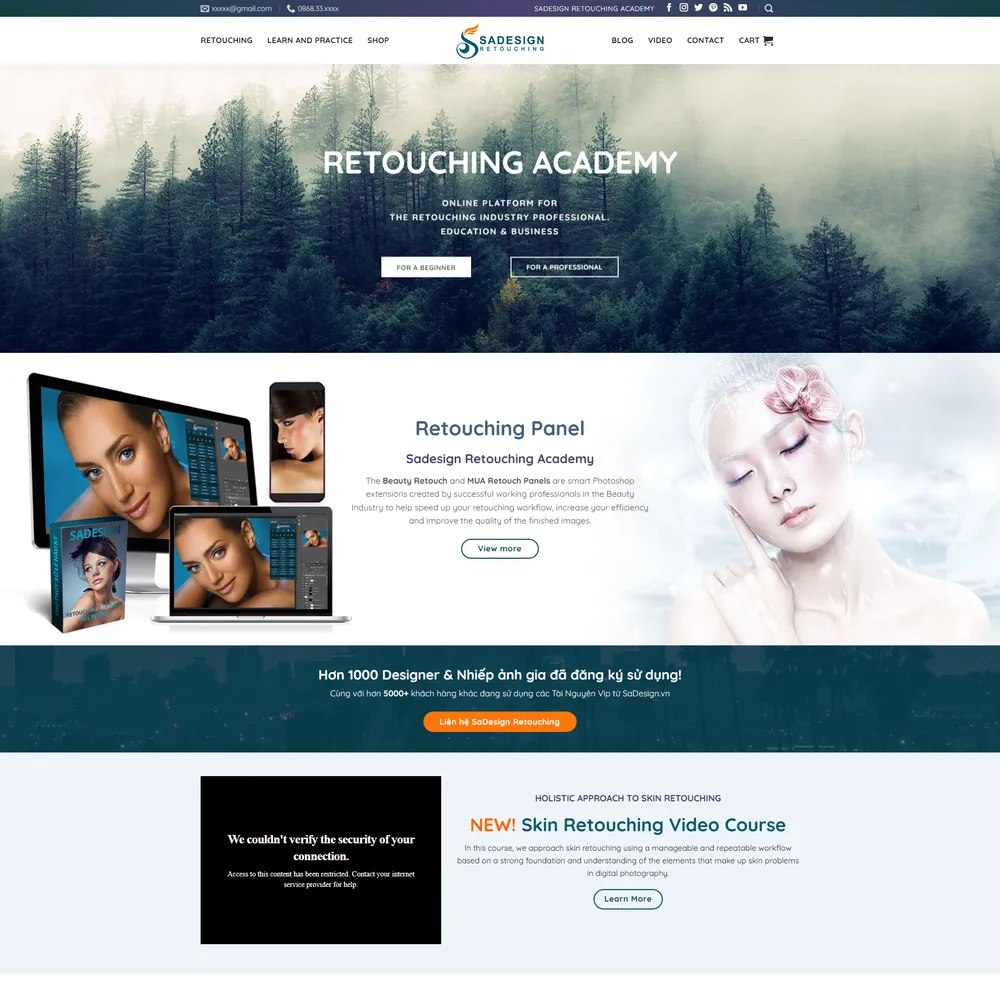 Mẫu website Công ty thiết kế đồ họa SaDesign