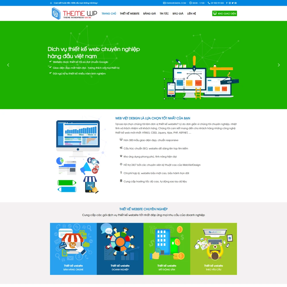 Mẫu website Giới thiệu công ty Thiết kế web Việt Design