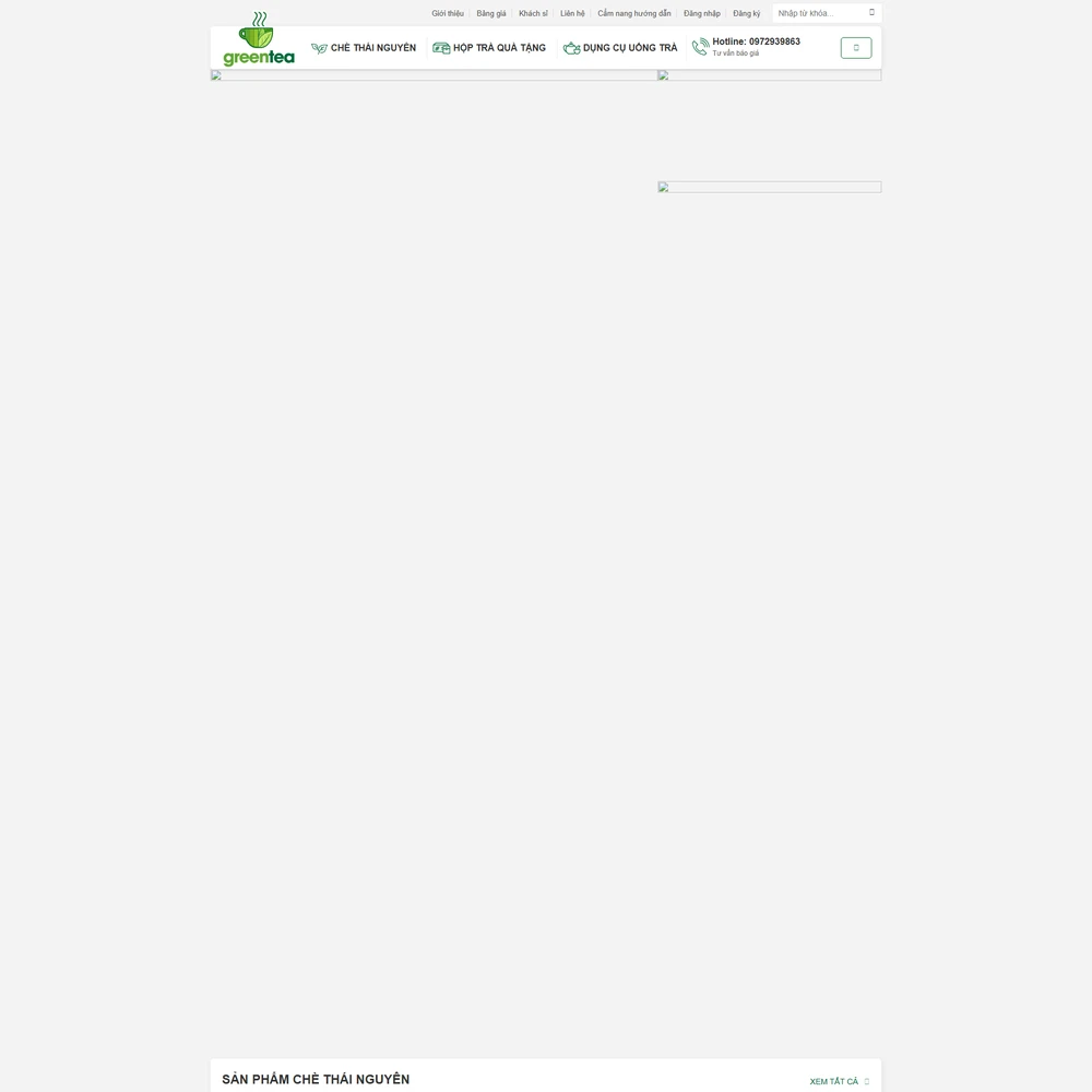 Mẫu website Trà xanh, đặc sản quê hương Green Tea