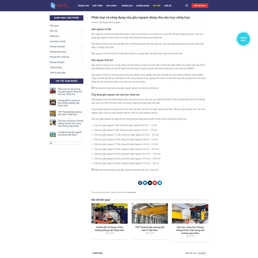 Mẫu website giới thiệu công ty xây dựng Naza M-656