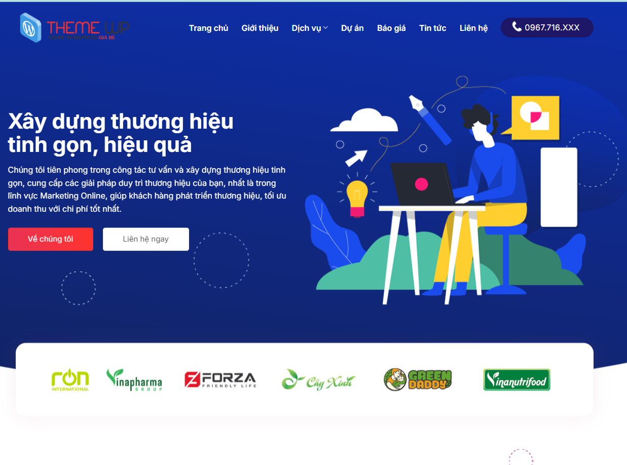 Mẫu website BRAND