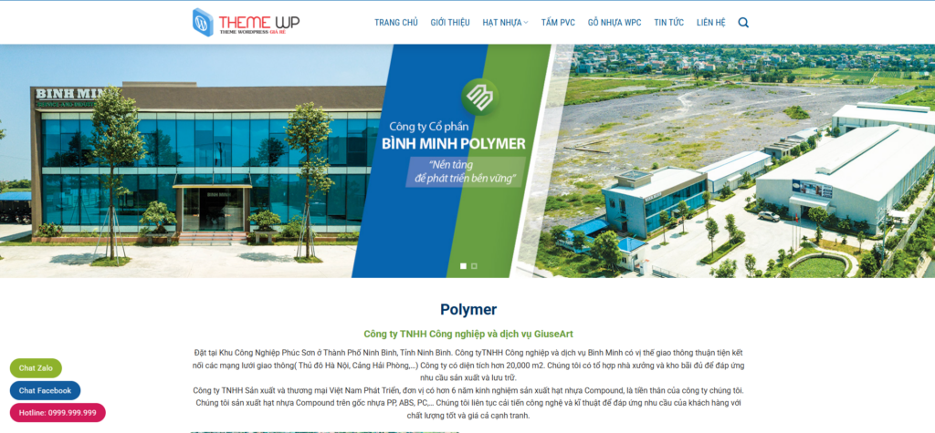 Mẫu website CONGTYNHUA