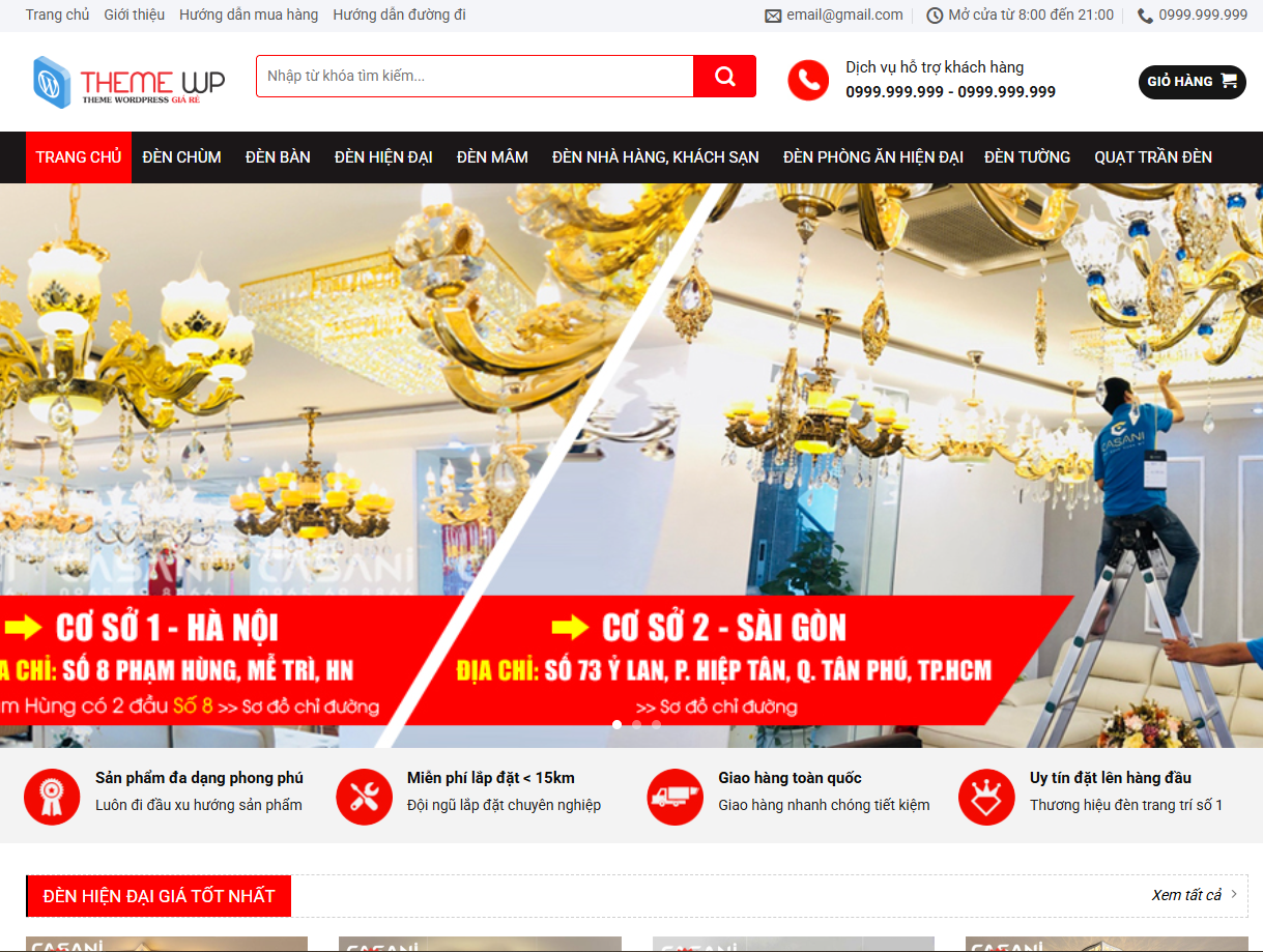Mẫu website Đèn Led 2