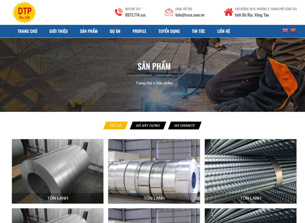 Mẫu website công ty 5