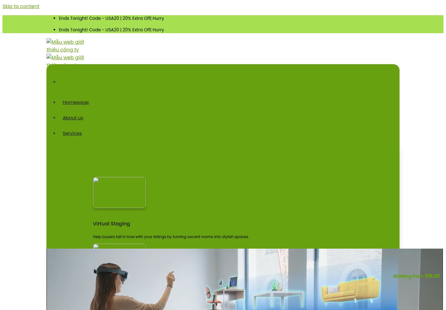 Mẫu website giới thiệu công ty