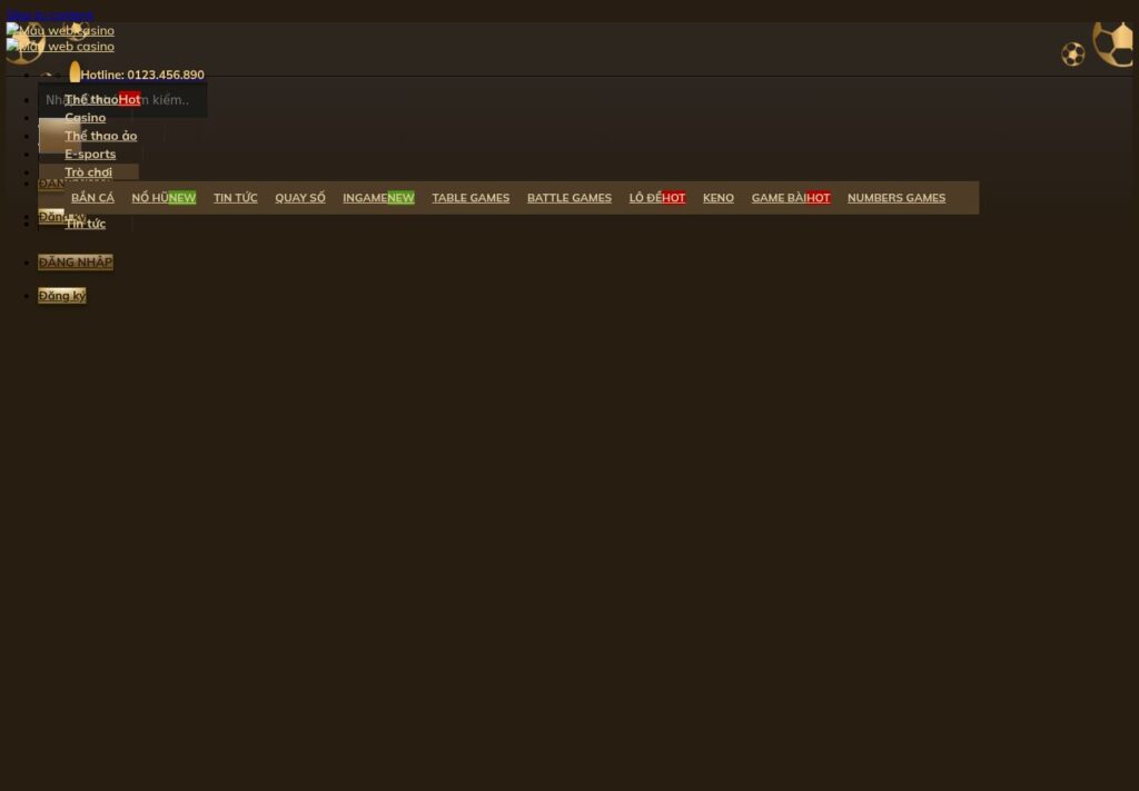 Mẫu website CASINO1