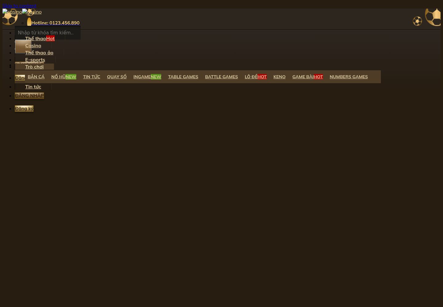 Mẫu website CASINO