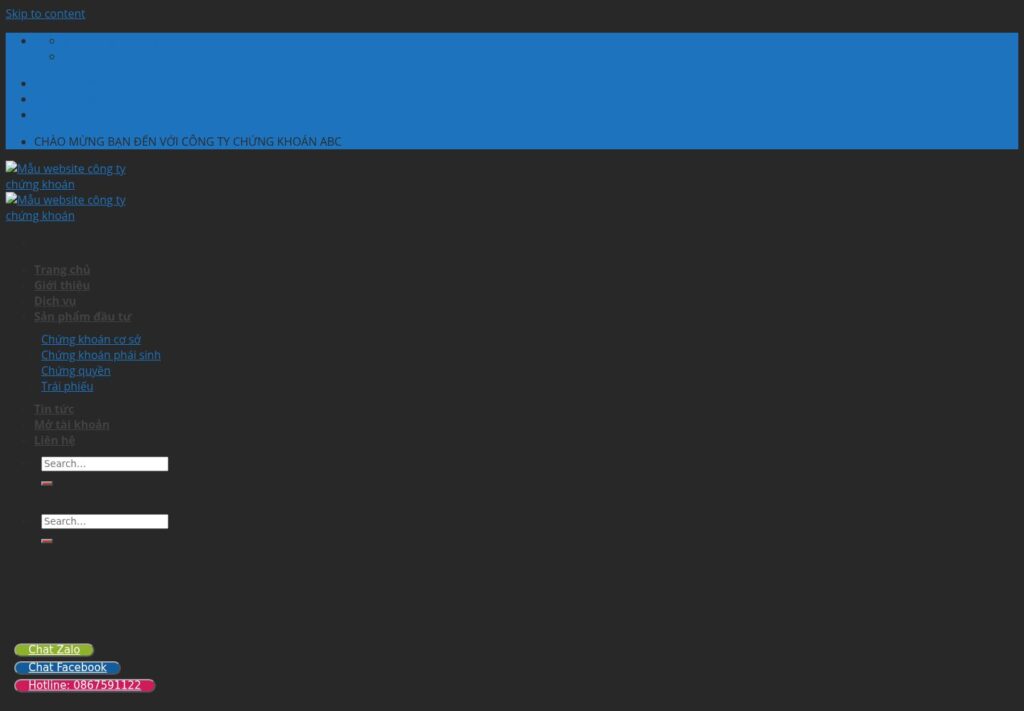 Mẫu website CHUNGKHOAN