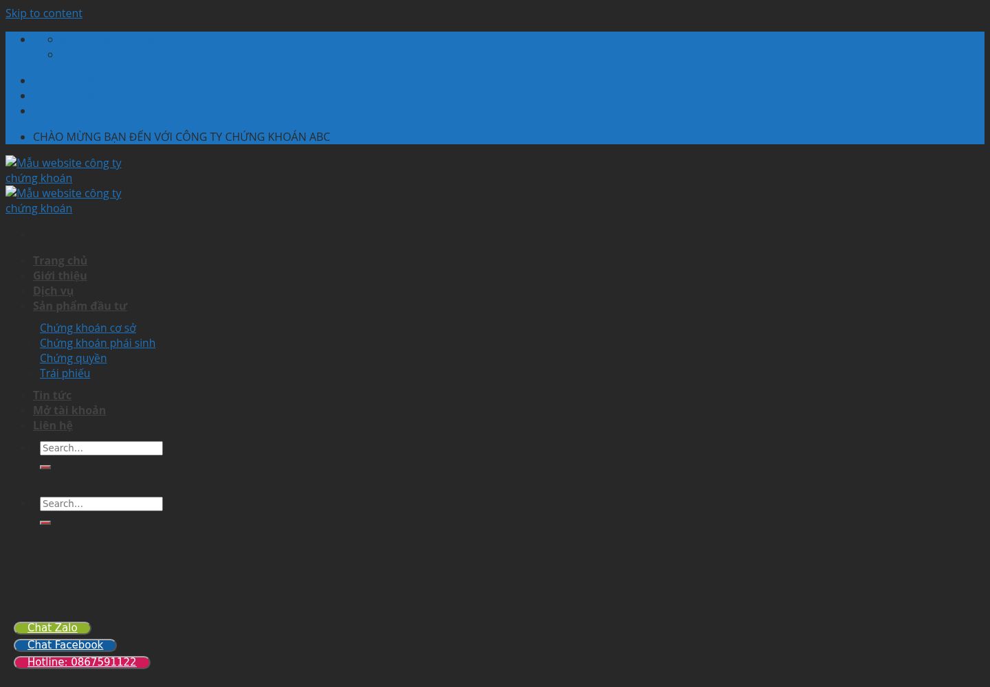 Mẫu website CHUNGKHOAN