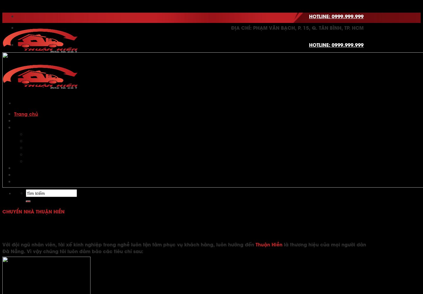 Mẫu website CHUYENNHA