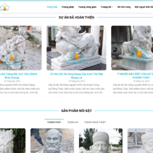 Mẫu website bán tượng Phật và tượng đá