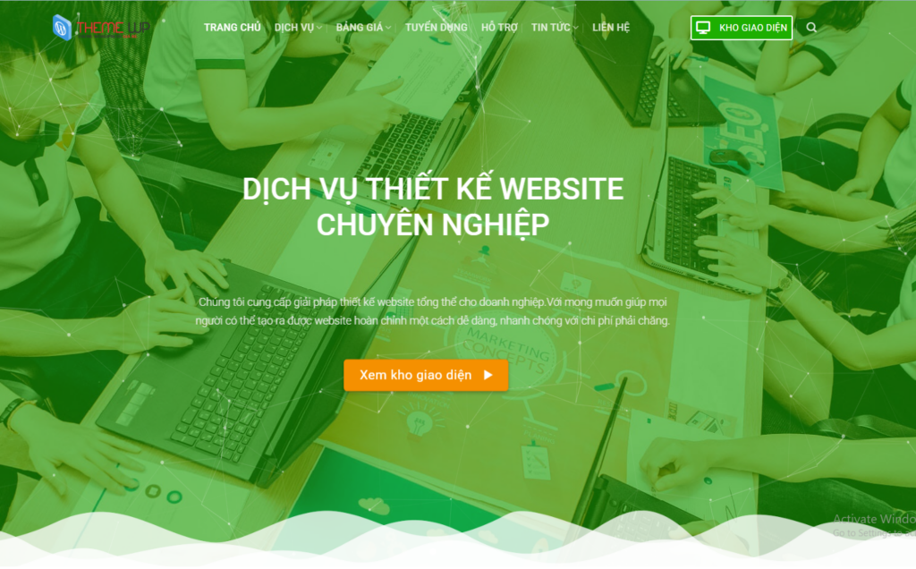 Mẫu website công ty thiết kế website
