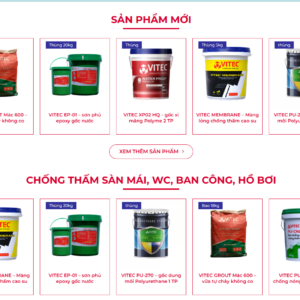 Mẫu website bán sơn nước