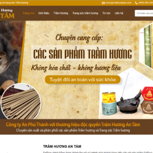 Mẫu website bán hàng Trầm hương