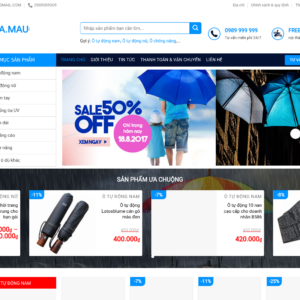 Mẫu website bán hàng ô dù