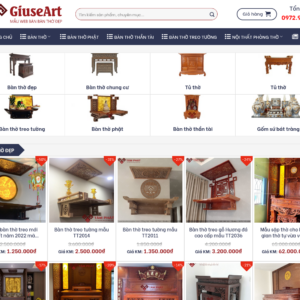 Mẫu website bán bàn thờ GiuseArt