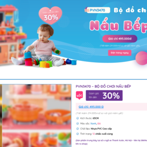 Mẫu website bán hàng đồ chơi trẻ em