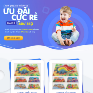 Mẫu website bán hàng đồ chơi xếp hình