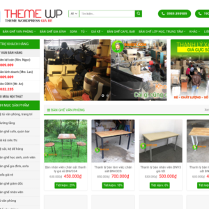 Mẫu website nội thất thanh lý