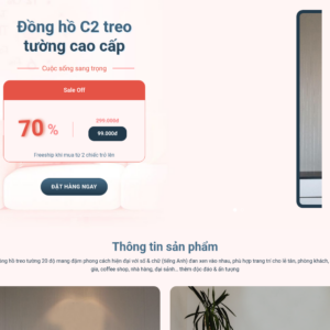 Mẫu website bán hàng đồng hồ treo tường cao cấp