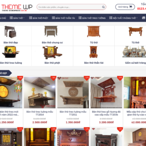 Mẫu website nội thất phòng thờ