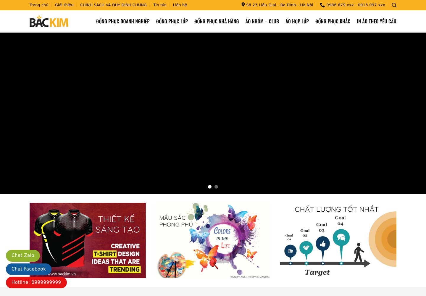 Mẫu website đồng phục chuyên nghiệp