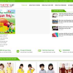 Mẫu website bán đồng phục học sinh