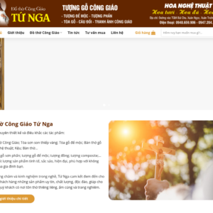Mẫu website bán đồ thờ Công Giáo Tứ Nga