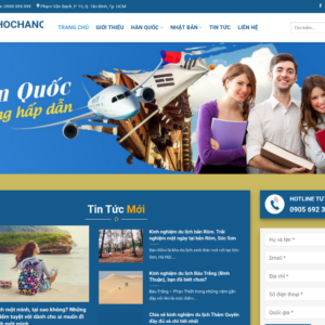 Mẫu website du học Hàn Quốc