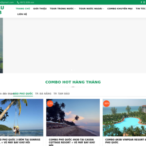 Mẫu website du lịch nghỉ dưỡng