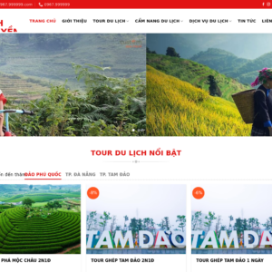 Mẫu website du lịch trải nghiệm văn hóa Việt Nam
