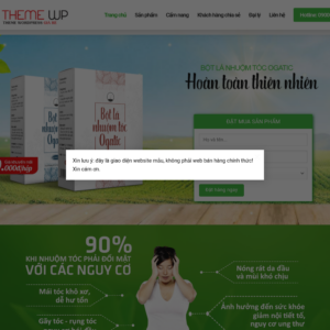 Mẫu website dược phẩm và mỹ phẩm thiên nhiên