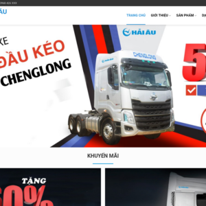 Mẫu website xe tải Hải Âu