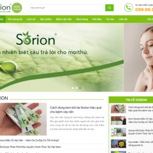 Mẫu website dược phẩm Sorion
