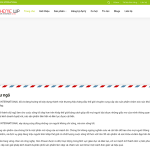Mẫu website thực phẩm và chăm sóc sức khỏe