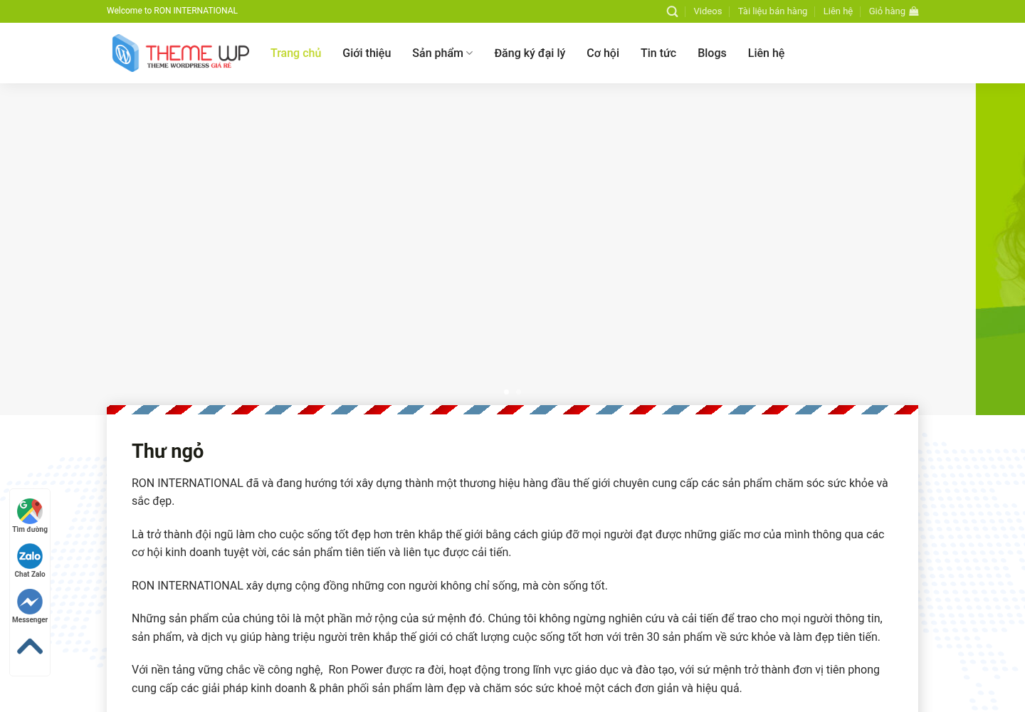Mẫu website thực phẩm và chăm sóc sức khỏe