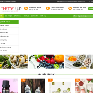 Mẫu website bán thực phẩm chức năng & mỹ phẩm