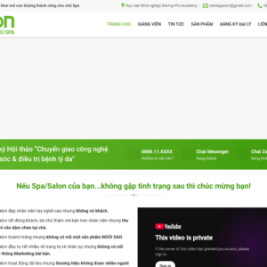 Mẫu website đào tạo Spa & Salon
